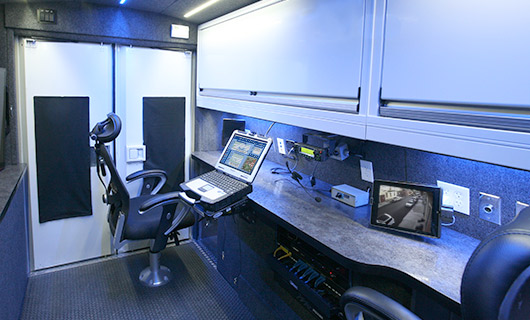 Inside Mobile Surveillance Vehicle