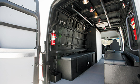 Swat Vehicle Seating and Storage