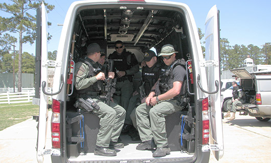 Swat Team in Sprinter Van
