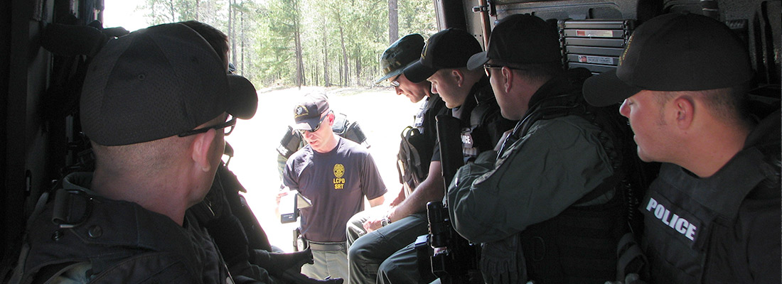 Swat Team in Vehicle
