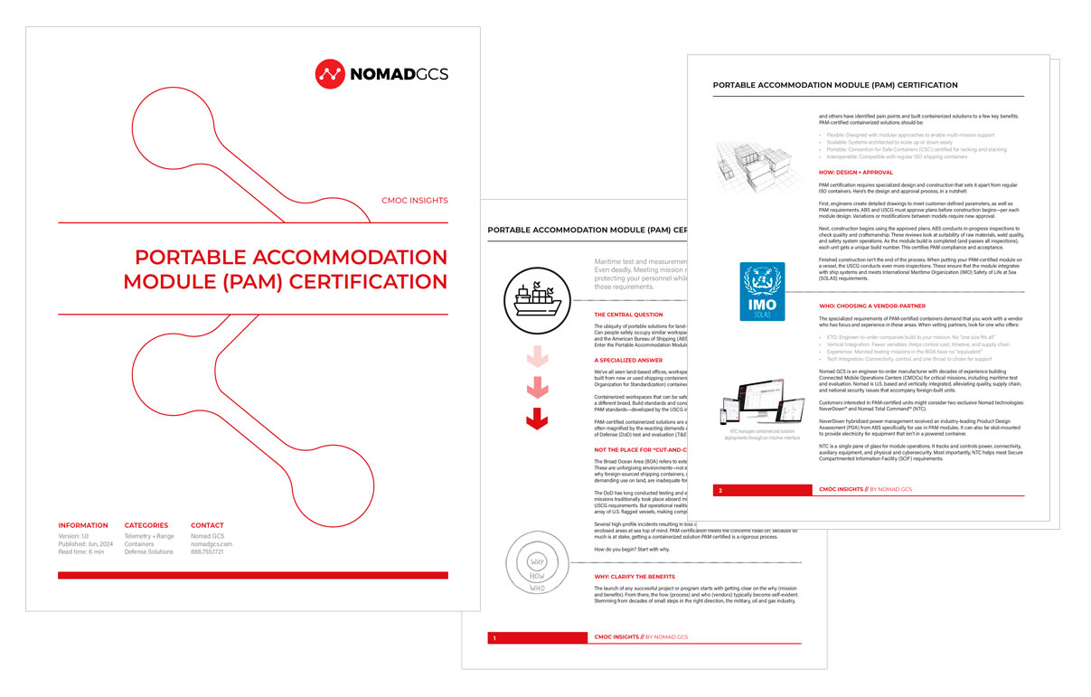 Free Download: Portable Accommodation Module (PAM) Certification